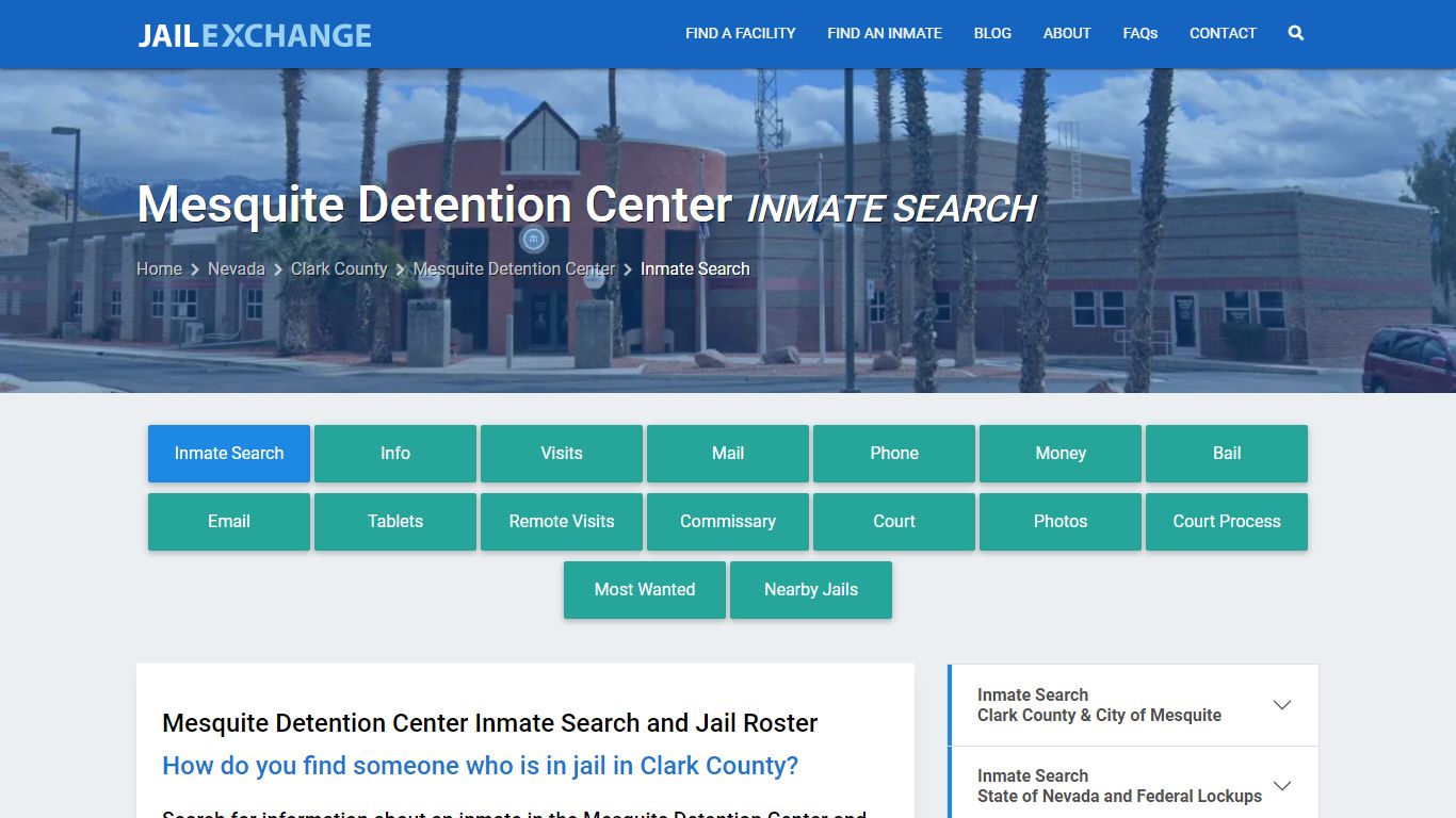 Mesquite Detention Center Inmate Search - Jail Exchange